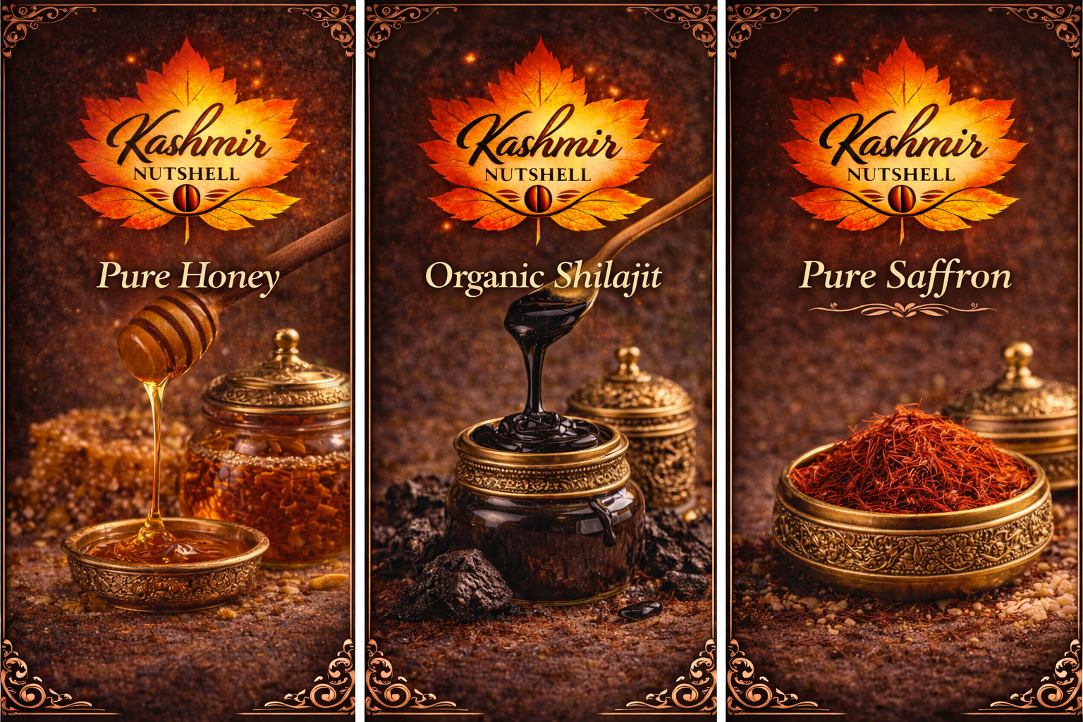 Kashmir's finest_ honey, shilajit, saffron